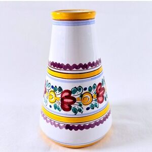 Vintage Modra Keramika Small Floral Hand Painted Bud Vase Slovakian Folk 5"